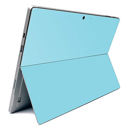 Image of MightySkins Carbon Fiber Skin for Microsoft Surface Pro 7 - Solid Baby Blue | Textured Carbon Fiber Finish | Easy to Apply, Remove, and Change Styles | Made in The USA (CF-MISURPR7-Solid Baby Blue)
