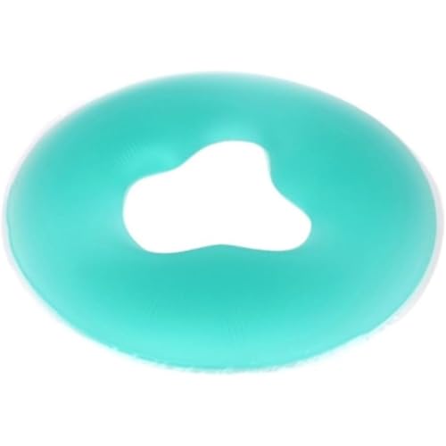 ULOVEJOYシリコンジェルクッション 防水マッサージ枕 うつ伏せ枕 うつぶせ枕 整体枕 エステ用枕 施術用枕 フェイス 顔 マッサージ ステ 顔 額 枕 マッサージ (グリーン,円形)