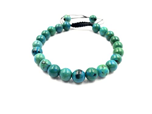 SHNAYA JEWELS AAA CHRYSOCOLLA �V�R�q�[�����O�p���[�W�F���X�g�[���N���X�^���r�[�Y ���j ���߉\ �}�N�����u���X���b�g 8mm, 8mm, �N���X�^�� �W�F���X�g�[��, �N���\�R���B