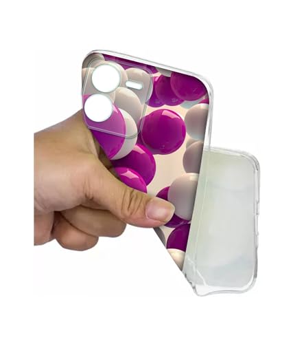 Image of Casotec 3D Balloons Design Printed Silicon Soft TPU Back Case Cover for iQOO Z9 5G, Multi Colour