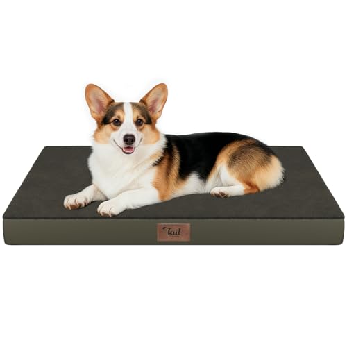 Image of Outdoor Waterproof Orthopedic Dog Bed for Large Dogs | Egg Crate Foam for Joint Support, TPU Waterproof Layer, Machine Washable 1680D Oxford Cover, 36 x 27 Inch, Up to 65 lbs