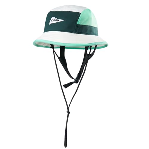 Image of Color-Blocked Fisherman Style Sun Hat for Outdoor Camping, Surfing & Vacations - Wide Brim, UV Protective, Anti-Slip