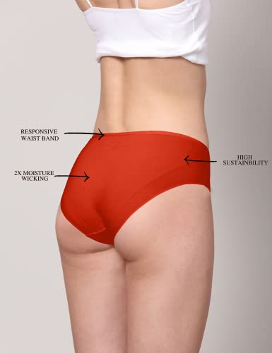 Image of Women Hipster | Bamboo Micro Modal 50 wash Guarantee|Anti Bacterial|Skinny Soft Panties|5X Softer|3X Moisture Wicking|Panty for Women|Underwear for Women(Pack of 2)