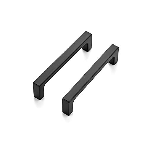 Image of Ravinte 15 Pack Solid 3-3 /4 Inch Kitchen Square Cabinet Handles Matte Black Pulls Drawer Pulls Kitchen Cabinet Hardware Flat Black Handles
