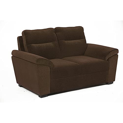 Image of Wakefit Malphino 2 Seater Sofa Set - Dark Earth, Lounger, Wooden, 3 Year Warranty