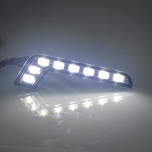 Luz Diurna DRL para Auto 12V, 8 LED Blanco Impermeable miniatura 5