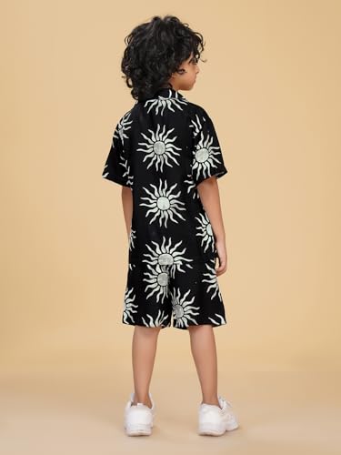 Image of Ninos Dreams Boys Cotton Rayon Coord Set with shorts /Holiday Shirt & Shorts