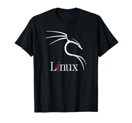 Kali Linux tagline T-Shirt w/White Dragon OpenSource Os Tee Maglietta