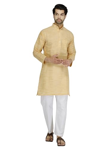 Image of Men's Khadie Cotton Relaxed Straight Kurta