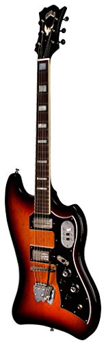 Guild Guitars S-200 T-Bird Solid Body Electric Guitar, Antique Burst with LB-1 Little Buckers, Newark St. Collection