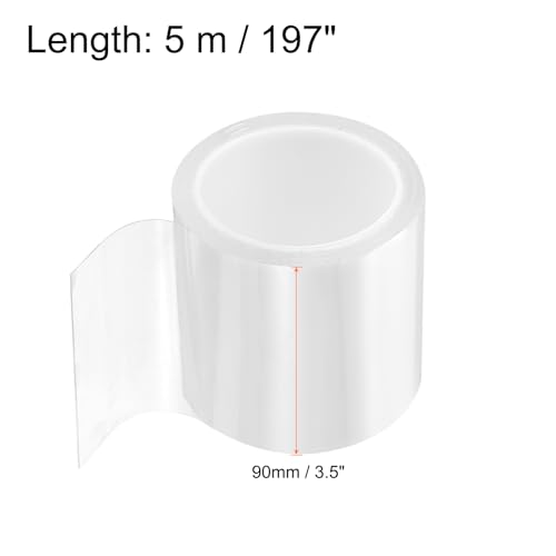 Image of HARFINGTON Caulk Strip Tape Clear 3.5 inch x16.4ft Waterproof Sealing Tape with Sealing Tool for Kitchen Cooktop Sink Bathtub Shower Toilet