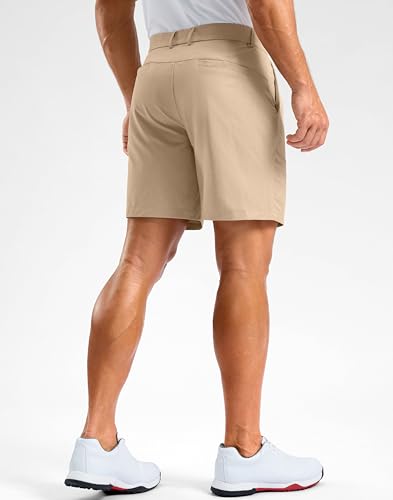Image of Soothfeel Men's Casual Shorts 5 /7 /9 Inch Golf Dress Shorts for Men Flat Front Work Lightweight Quick Dry with 4 Pockets