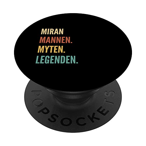 Funny Swedish First Name Design - Miran PopSockets Swappable PopGrip, Black