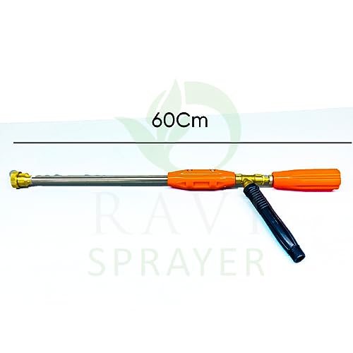 RAVI SPRAYER®High Water Pressure Sprayer Long Range Adjustable HandheldHose Nozzles 60Cm Length Spray Gun With Water Flow Adjustment Handle For Agriculture And Gardening Hand Held Sprayer