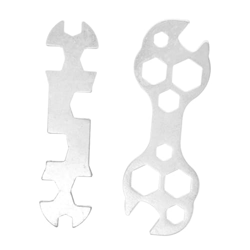 VANZACK Bicycle Wheel Truing Tool 2pcs Multi-hole Bicycle Wrench Essential Bike Multi Tool for Quick Easy Repairs