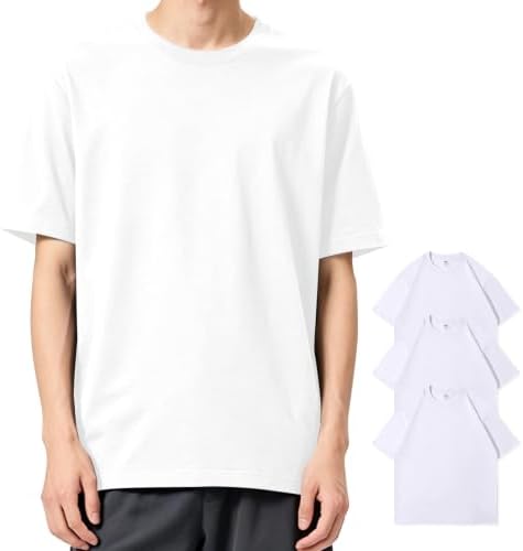 （07:30時点） [DOOCOOS] 半袖Tシャツ 100%綿 無地 220g インナー・アウター兼用 3枚セット 男女兼用