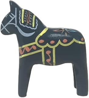 Essence of Europe Gifts Swedish Themed Wood 4" Inspired Blue Dala Horse E.H.G, Hand Painted Horse Decorations, Traditional Horse Decorations | ScandinavianGiftOutlet