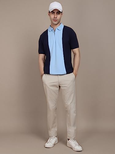 Image of Dennis Lingo Men's Cotton Polo Neck Regular Fit T-Shirt
