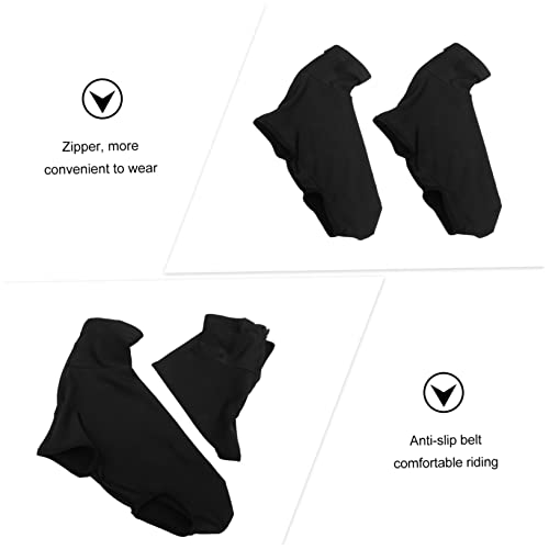 Cubiertas para zapatos de ciclismo Mipcase, negras, talla grande, con cremallera fácil de colocar y quitar, protección contra arañazos miniatura 2