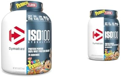 Dymatize ISO100 Hydrolyzed Fruity Pebbles Protein Powder Bundle, ...