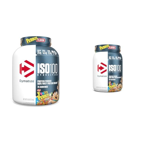 Dymatize ISO100 Hydrolyzed Fruity Pebbles Protein Powder Bundle, ...