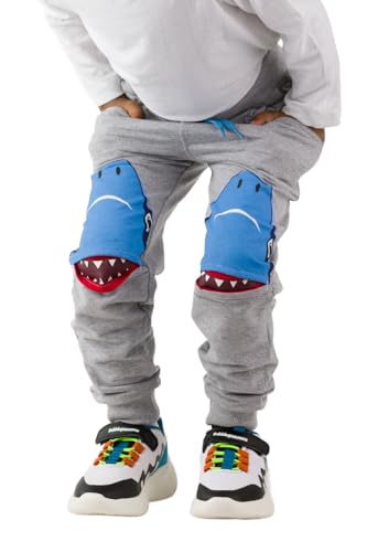 Toddler Boys Animal 3D Knee Knit French Terry Jogger/Pants - Pure Cotton