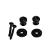 Musiclily Pro Metal Strap Buttons End Pins for Ukulele Small Sized Guitar Bass, Black (Set of 2)