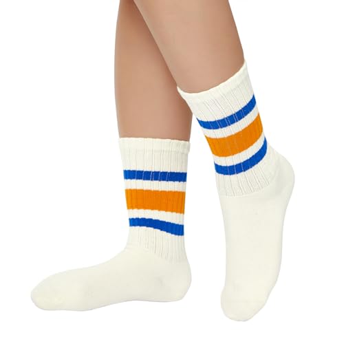 Century Star Striped Novelty Socks For Women Retro Vintage Casual Crew Sporty Calf Cotton Women2