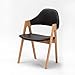 Produktbild JHDY Sessel Freizeit Tisch und Stuhl Retro Massivholz Esszimmerstuhl PU Studie Armlehne Lounge Sessel Hotel Restaurant Stuhl