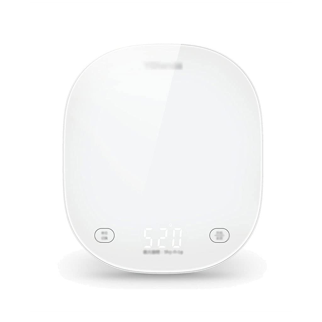 Básculas de Cocina Escala de Cocina, Escala de Alimentos, Adecuado for cocinar for Hornear, Preparación de Comidas, Escala de Gramos electrónicos de 0.2 g / 5kg, Blanco Escala de café