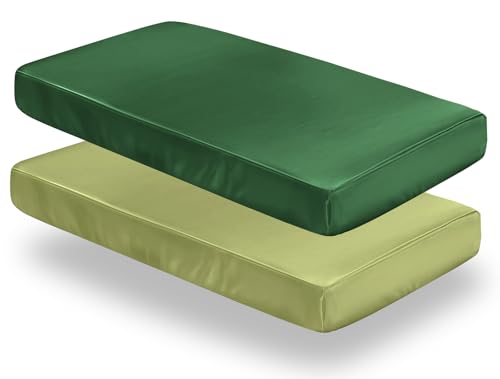 Image of SiinvdaBZX 2 Pcs Satin Crib Sheets for Baby Hair, Emerald & Sage Green | 52 x 28 Inch Silk-Like Soft Fitted Crib Sheets Baby Mattress Sheets for Standard Crib, Toddler Mattress, with 8 Inch Pocket