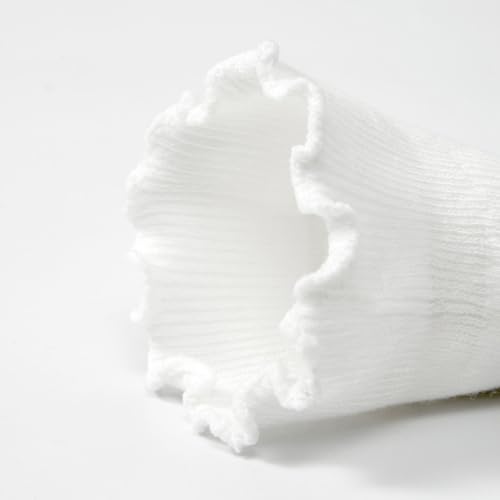 Image of 8 Pairs Cute Ruffle Frilly Ankle Socks Women, Lace Lettuce Socks