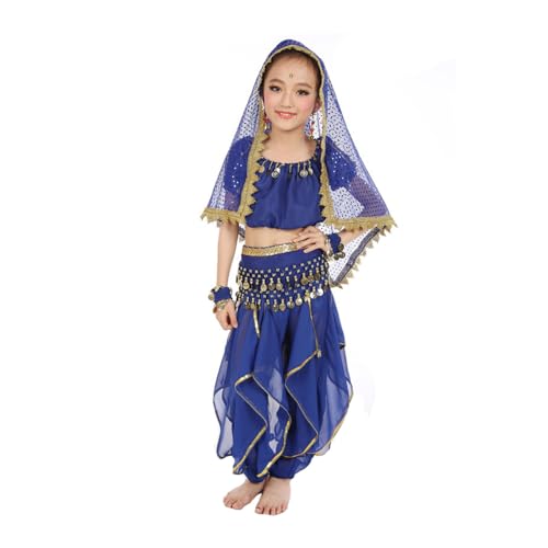 Disfraz de danza india para niña con lentejuelas brillantes y ropa de baile para Halloween