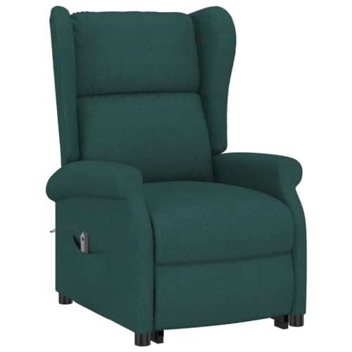 vidaXL Sillón TV Levantapersonas Verde Oscuro