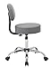 Boss Office Products Be Well Medical Spa Professional Adjustable Drafting Stool with Back, Grey