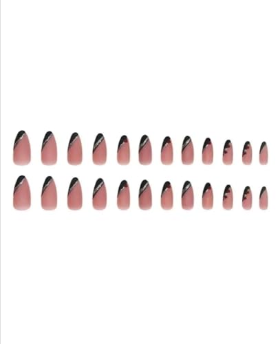 Image of ZOONA 24PCS Everlasting French Nails Artificial Nails Art Set| Lightweight & Long Lasting| Easy To Use| Quick Fix For Festivals & Special Occasions (w310)
