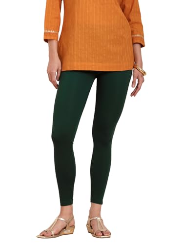 Image of TWIN BIRDS Super Stretchable Cotton Elasthane Fabric Ankle Length Leggings for Women