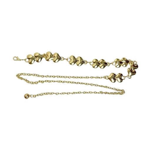 Metal Waist Belt Heart Charm Photo Props Belt For Jeans Dress Belt Body Jewelry Metallic Charm