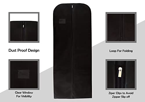 Wedcova Dress Bag, Black, 24" x 60" inches - Image 4