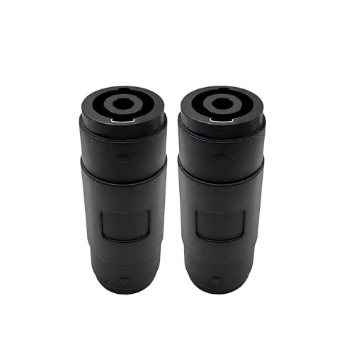Voluty Tek Speakon Female to Female Connector 4 Pin NL4FC Straight Coupler Cable Connector 2pcs