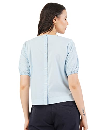 Image of FYLTR Women's Casual Fashion Top -Round Neck, Elasticated Half Sleeves, Soft Handfeel