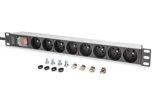 Regleta 19 DIGITUS para solucionar el desorden de cables en rack de 8 tomas 7