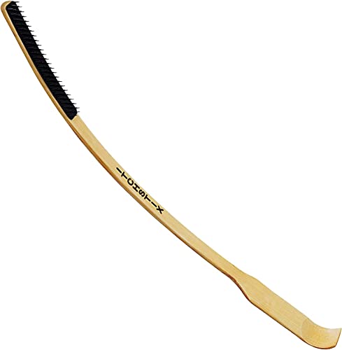 ITCHSTIX Bamboo Back Scratchers USA Designed Patented and Assembled | Manual Back Pad Scratchers Massagers | Finished Curved Aggressive Scratching Hand Tool for Adult Men Women Children, 17.5 Inches