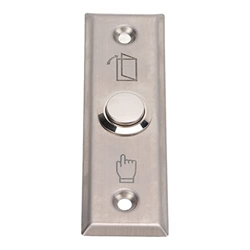 Press to exit Button, Access Control Stainless Steel Door Open Release Switch Doorbell Type Brushed Indoor Outdoor Emergency