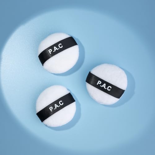 Image of PAC Mini Cotton Puff (Round) (White) (3 Pc) | Premium Quality, Highly Absorbent, Breathable Material, Grip Band, Controlled Hold, Moldable & Flexible