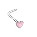 Inspiration Dezigns Illuminating Glow in The Dark Heart L-Shape Nose Ring (Sold Individually)