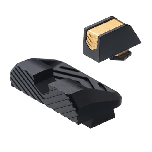 Tyrant Designs CNC - Glock Compatible 43 / 43X / 48 Two Piece Sights - Red and Gold (Gold)