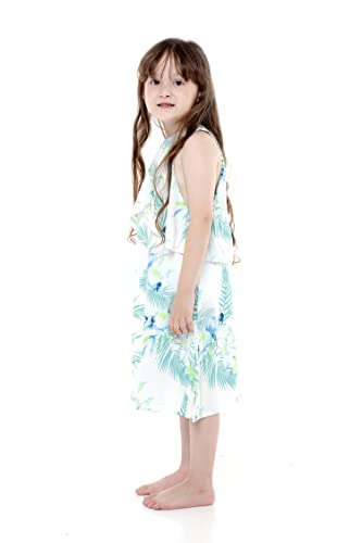 Image of Hawaii Hangover Family Matching Hawaiian Clothes, Orchid Breeze White | Family matching Hawaiian outfits, Orchid Breeze White, lightweight rayon, machine washable, tropical floral print, luaus
