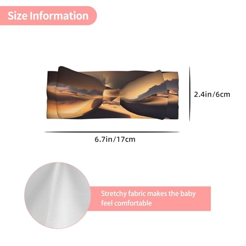 Desert Stars Baby Bow Headband. Comfortable baby headband, suitable for daily wear and photo props.3