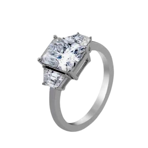 Bague de fiançailles moissanite en argent 925 massif pour femme RNG-1577
